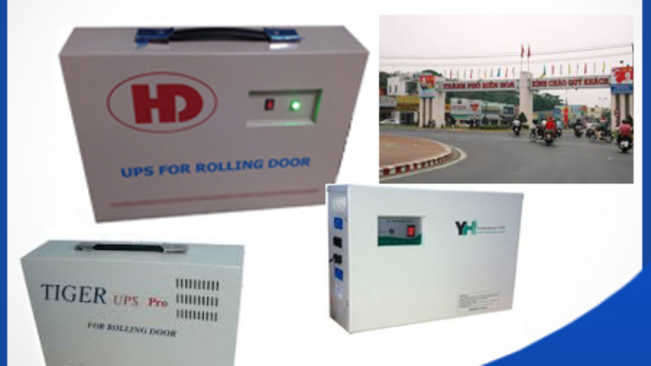 Phân phối lắp đặt UPS cửa cuốn tại Đồng Nai