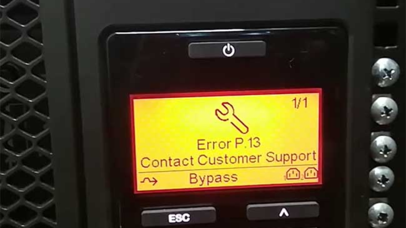 ups apc error p13